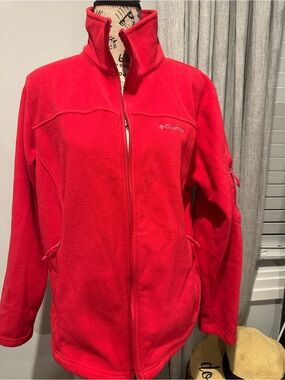 Columbia Women's Bright Red Full-Zip Fleece Jacket